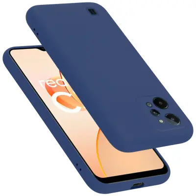 CADORABO Ohišje, združljiv z Realme v tekoči modro - zaščitni pokrov, narejen iz fleksibilnega silikona TPU