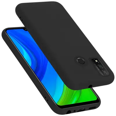CADORABO Ohišje, združljiv s Huawei v tekoči črni barvi - zaščitni pokrov iz fleksibilnega silikona TPU