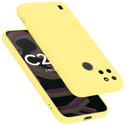 CADORABO Ohišje, združljiv z Realme v tekoči rumeni - zaščitni pokrov iz fleksibilnega silikona TPU