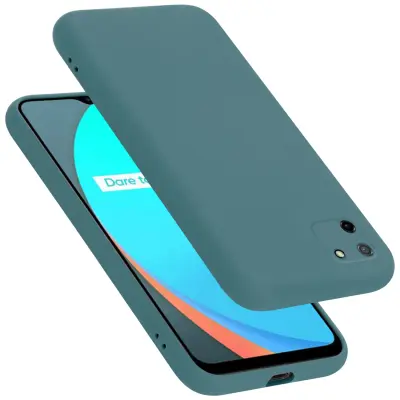 CADORABO Ohišje, združljiv z Realme v tekoči zeleni barvi - zaščitni pokrov iz fleksibilnega silikona TPU