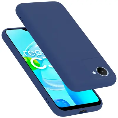 CADORABO Ohišje, združljiv z Realme v tekoči modro - zaščitni pokrov, narejen iz fleksibilnega silikona TPU
