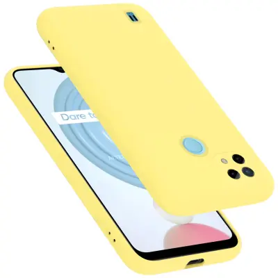 CADORABO Ohišje, združljiv z Realme v tekoči rumeni - zaščitni pokrov iz fleksibilnega silikona TPU