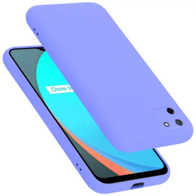CADORABO Ohišje, združljiv z RealMe v tekoči svetlobi vijoličen - zaščitni pokrov iz fleksibilnega silikona TPU