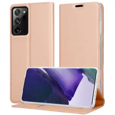 Cadorabo Case, združljiv s Samsungom v elegantnem rosă ‰ Gold - zaščitni pokrov z magnetnim zapiranjem, stoječo funkcijo in režo za kartico