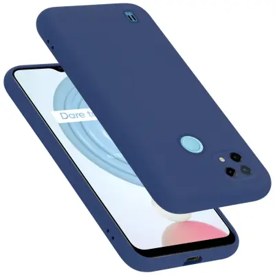CADORABO Ohišje, združljiv z Realme v tekoči modro - zaščitni pokrov, narejen iz fleksibilnega silikona TPU