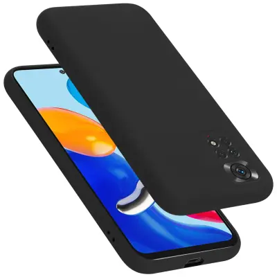 CADORABO Ohišje, združljiv s Xiaomi v tekoči črni barvi - zaščitni pokrov iz fleksibilnega silikona TPU
