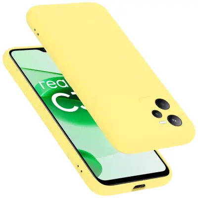 CADORABO Ohišje, združljiv z Realme v tekoči rumeni - zaščitni pokrov iz fleksibilnega silikona TPU