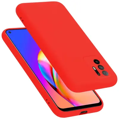 Primer Cadorabo, združljiv z OPPO v tekoči rdeči barvi - zaščitni pokrov iz fleksibilnega silikona TPU