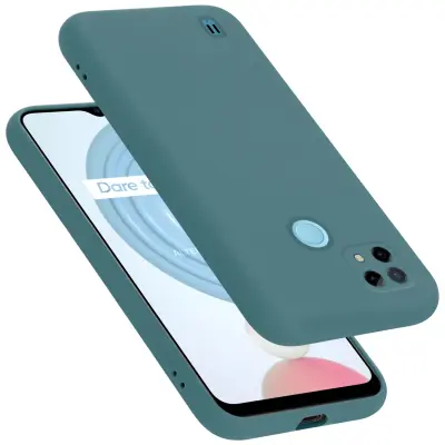 CADORABO Ohišje, združljiv z Realme v tekoči zeleni barvi - zaščitni pokrov iz fleksibilnega silikona TPU
