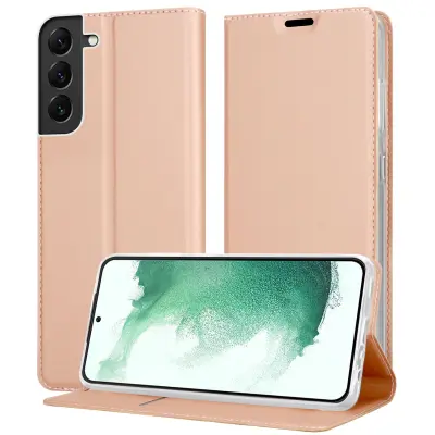 Cadorabo Case, združljiv s Samsungom v elegantnem rosă ‰ Gold - zaščitni pokrov z magnetnim zapiranjem, stoječo funkcijo in režo za kartico