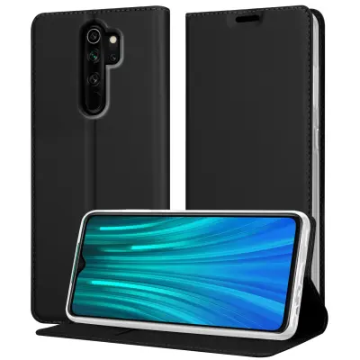 Cadorabo Case, združljiv s Xiaomi v elegantnem črni - zaščitni pokrov z magnetnim zapiranjem, stoječo funkcijo in režo za kartico