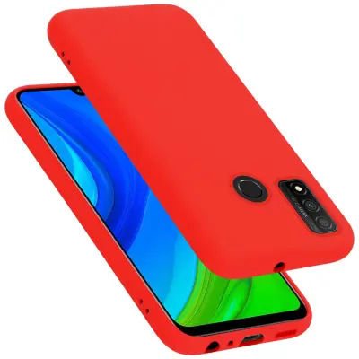 CADORABO Ohišje, združljiv s Huawei v tekoči rdeči barvi - zaščitni pokrov iz fleksibilnega silikona TPU