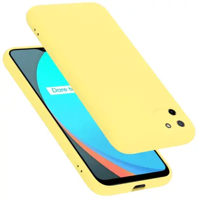 CADORABO Ohišje, združljiv z Realme v tekoči rumeni - zaščitni pokrov iz fleksibilnega silikona TPU