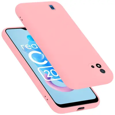 CADORABO Ohišje, združljiv z Realme v tekoči roza barvi - zaščitni pokrov iz fleksibilnega silikona TPU