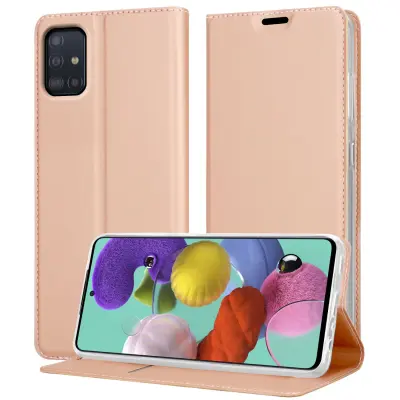 Cadorabo Case, združljiv s Samsungom v elegantnem rosă ‰ Gold - zaščitni pokrov z magnetnim zapiranjem, stoječo funkcijo in režo za kartico