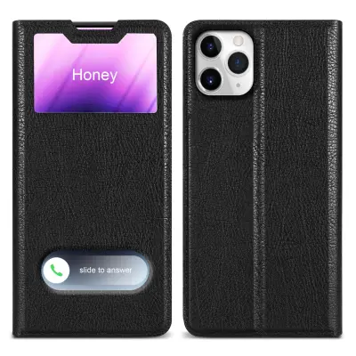 CADORABO Ohišje, združljiv z Apple v kometu Black - Zaščitni pokrov z magnetnim zapiranjem, stoječo funkcijo in 2 gledanjem oken