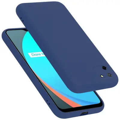 CADORABO Ohišje, združljiv z Realme v tekoči modro - zaščitni pokrov, narejen iz fleksibilnega silikona TPU