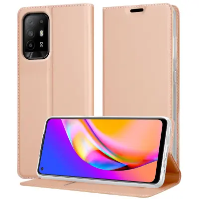 Primer Cadorabo, združljiv z OPPO v elegantnem rosă ‰ Gold - zaščitni pokrov z magnetnim zapiranjem, stoječo funkcijo in režo za kartico