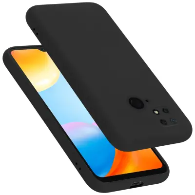 CADORABO Ohišje, združljiv s Xiaomi v tekoči črni barvi - zaščitni pokrov iz fleksibilnega silikona TPU