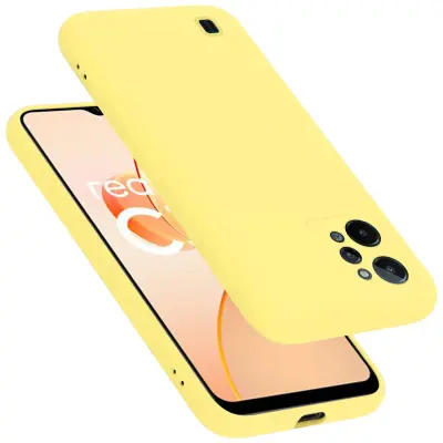 CADORABO Ohišje, združljiv z Realme v tekoči rumeni - zaščitni pokrov iz fleksibilnega silikona TPU