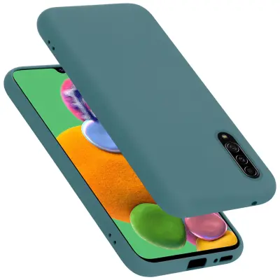 CADORABO Ohišje, združljiv s Samsungom v tekoči zeleni barvi - zaščitni pokrov iz fleksibilnega silikona TPU
