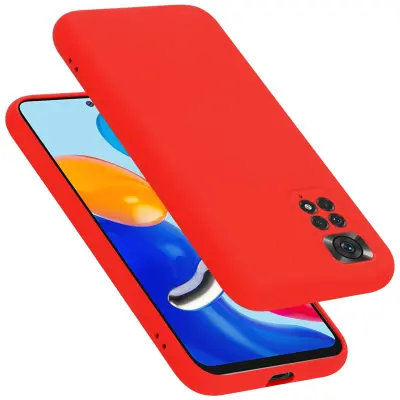 CADORABO Ohišje, združljiv s Xiaomi v tekoči rdeči barvi - zaščitni pokrov iz fleksibilnega silikona TPU