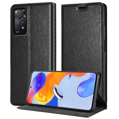 Cadorabo Case, združljiv z Xiaomi v nočni črni barvi - zaščitni pokrov z magnetnim zapiranjem, stoječo funkcijo in režo za kartico