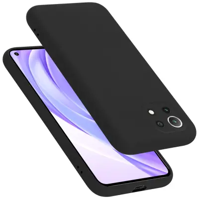 CADORABO Ohišje, združljiv s Xiaomi v tekoči črni barvi - zaščitni pokrov iz fleksibilnega silikona TPU