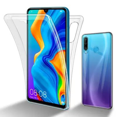 CADORABO Huawei v prozorni - 360 -° zaščitni pokrov celotnega telesa - zaščita spredaj in hrbta, vsestranska zaščita z zaščitnikom zaslona