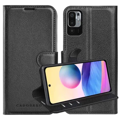 CADORABO Ohišje, združljiv z Xiaomi v oksidnem črno - zaščitni pokrov z magnetnim zapiranjem, stoječo funkcijo in režo za kartico