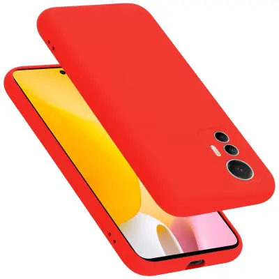 CADORABO Ohišje, združljiv s Xiaomi v tekoči rdeči barvi - zaščitni pokrov iz fleksibilnega silikona TPU