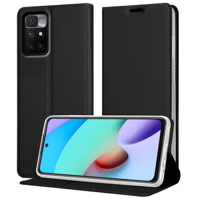 Cadorabo Case, združljiv s Xiaomi v elegantnem črni - zaščitni pokrov z magnetnim zapiranjem, stoječo funkcijo in režo za kartico