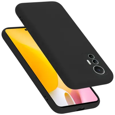 CADORABO Ohišje, združljiv s Xiaomi v tekoči črni barvi - zaščitni pokrov iz fleksibilnega silikona TPU