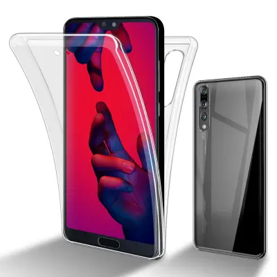 CADORABO Huawei v prozorni - 360 -° zaščitni pokrov celotnega telesa - zaščita spredaj in hrbta, vsestranska zaščita z zaščitnikom zaslona