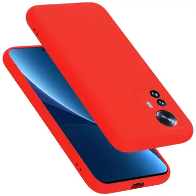 CADORABO Ohišje, združljiv s Xiaomi v tekoči rdeči barvi - zaščitni pokrov iz fleksibilnega silikona TPU
