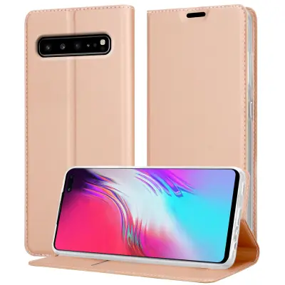 Cadorabo Case, združljiv s Samsungom v elegantnem rosă ‰ Gold - zaščitni pokrov z magnetnim zapiranjem, stoječo funkcijo in režo za kartico