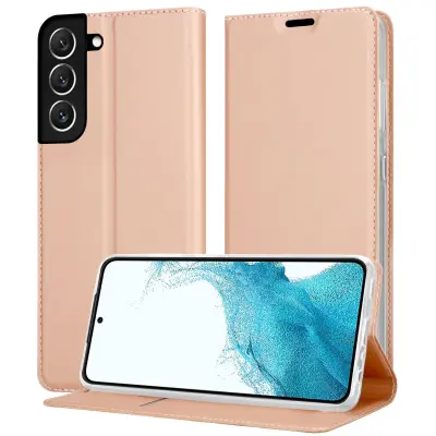 Cadorabo Case, združljiv s Samsungom v elegantnem rosă ‰ Gold - zaščitni pokrov z magnetnim zapiranjem, stoječo funkcijo in režo za kartico