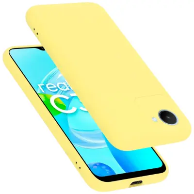 CADORABO Ohišje, združljiv z Realme v tekoči rumeni - zaščitni pokrov iz fleksibilnega silikona TPU