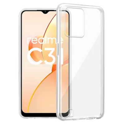 Cadorabo Case, združljiv z Realme v popolnoma prozorni - zaščitni pokrov, narejen iz fleksibilnega silikona TPU