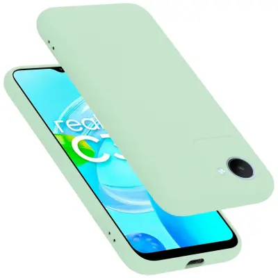 CADORABO Ohišje, združljiv z Realme v tekoči svetlo zeleni barvi - zaščitni pokrov iz fleksibilnega silikona TPU