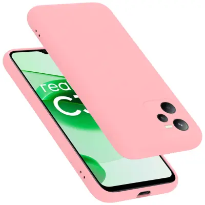 CADORABO Ohišje, združljiv z Realme v tekoči roza barvi - zaščitni pokrov iz fleksibilnega silikona TPU