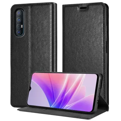 Cadorabo Ohišje, združljivo z Oppo FIND X2 NEO v nočna črna - Zaščitni ovitek z magnetnim zapiranjem, stoječo funkcijo in režo za kartice