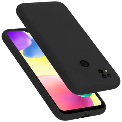 CADORABO Ohišje, združljiv s Xiaomi v tekoči črni barvi - zaščitni pokrov iz fleksibilnega silikona TPU