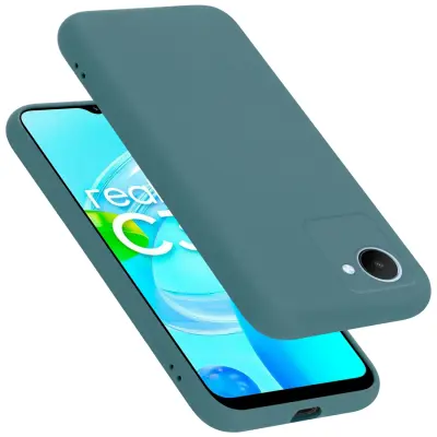 CADORABO Ohišje, združljiv z Realme v tekoči zeleni barvi - zaščitni pokrov iz fleksibilnega silikona TPU