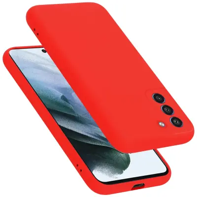 CADORABO Ohišje, združljiv s Samsungom v tekoči rdeči barvi - zaščitni pokrov iz fleksibilnega silikona TPU