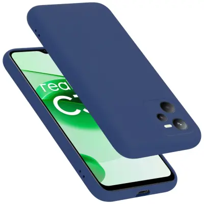 CADORABO Ohišje, združljiv z Realme v tekoči modro - zaščitni pokrov, narejen iz fleksibilnega silikona TPU