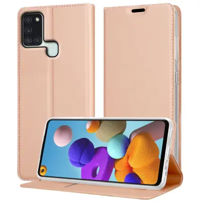Cadorabo Case, združljiv s Samsungom v elegantnem rosă ‰ Gold - zaščitni pokrov z magnetnim zapiranjem, stoječo funkcijo in režo za kartico