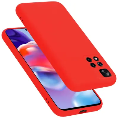 CADORABO Ohišje, združljiv s Xiaomi v tekoči rdeči barvi - zaščitni pokrov iz fleksibilnega silikona TPU