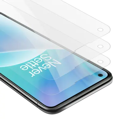 CADORABO OnePlus - zaščitnim filmom v visoki prosojnosti - 3 -paket kaljeno zaščitno steklo v 9H trdoti s 3D združljivostjo na dotik