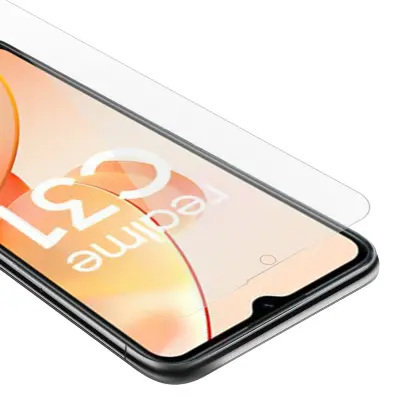 Oklepni film Cadorabo, združljiv z Realme - zaščitnim filmom v visoki prosojnosti - kaljeno zaščitno steklo v 9h trdoti s 3D združljivostjo na dotik